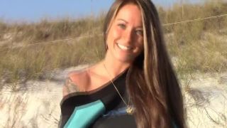 Filming My Lesbian Girl Squirting On The Beach
