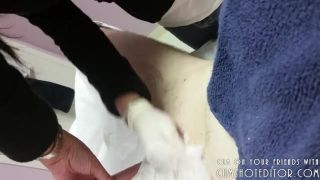 Young Japanese Teen Post Wax Clean Up Pov