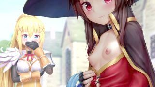 Konosuba Hentai Joi . (pick From Seven Semen Points ! )