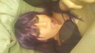 Paulina Doll Jism In Mouth (self Facial Cum) Horny Cd In Purple Hair
