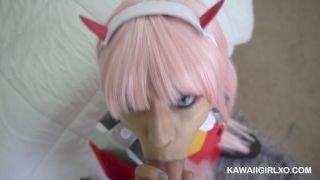Zero Two 02 Cosplay - Bum Coition Having Coition And Shooting A Load In Her Mouth