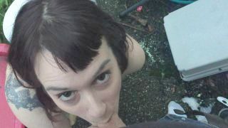 Backyard Oral Intercourse & Face Pee